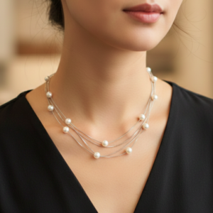 925 Pure Silver Pearl Necklace 2