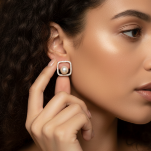 Red Stone 925 Silver Earring 3