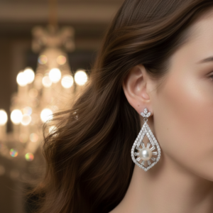 Red Stone 925 Silver Earring 4