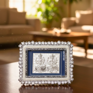 Divine Laxmi Ganesh Silver Frame